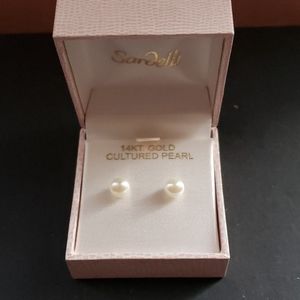 Sardelli cultured pearl earrings
